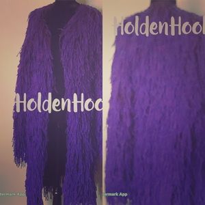 Shaggy jacket in royal purple